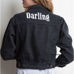 Rare Brandy Melville Darling Black Denim Jacket Rare Brandy Melville Darling Black Denim Jacket