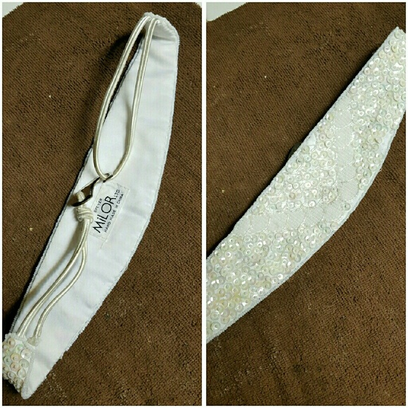 Vintage bridal sequin belt main image 4