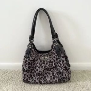 Coach ocelot leopard purse