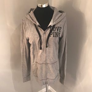 Victoria's Secret grey zip up hoodie