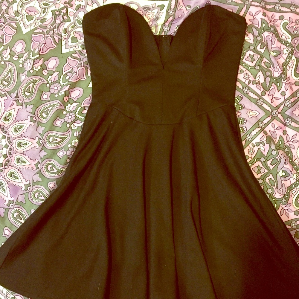 Deep v black dress