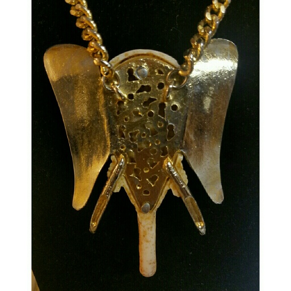 Vintage large elephant statement necklace - Picture 3 of 4