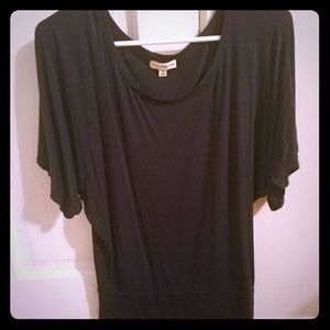 Short Sleeve Navy Blouse