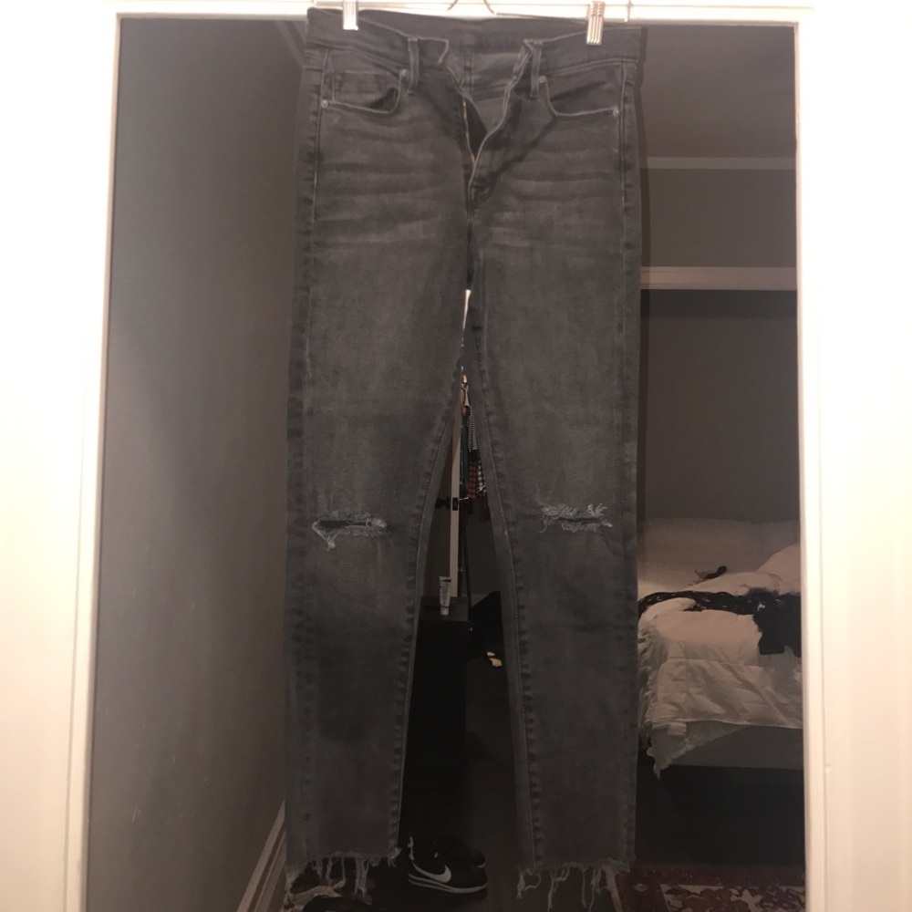 Urban Outfitter Ripped Cropped Black Denim BDG