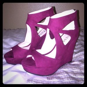 Burgundy Guess Wedges