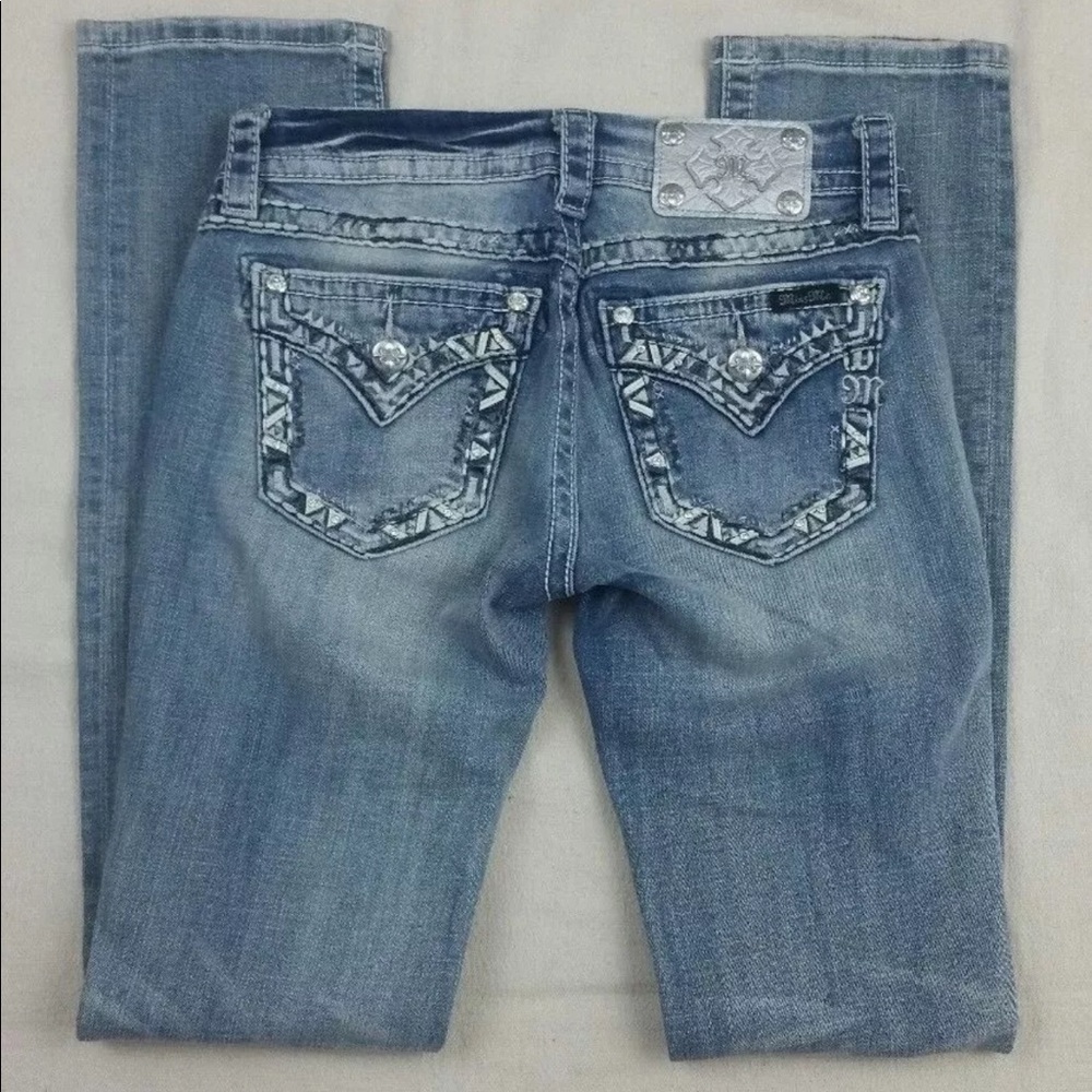Miss Me signature skinny straight crystal stretch