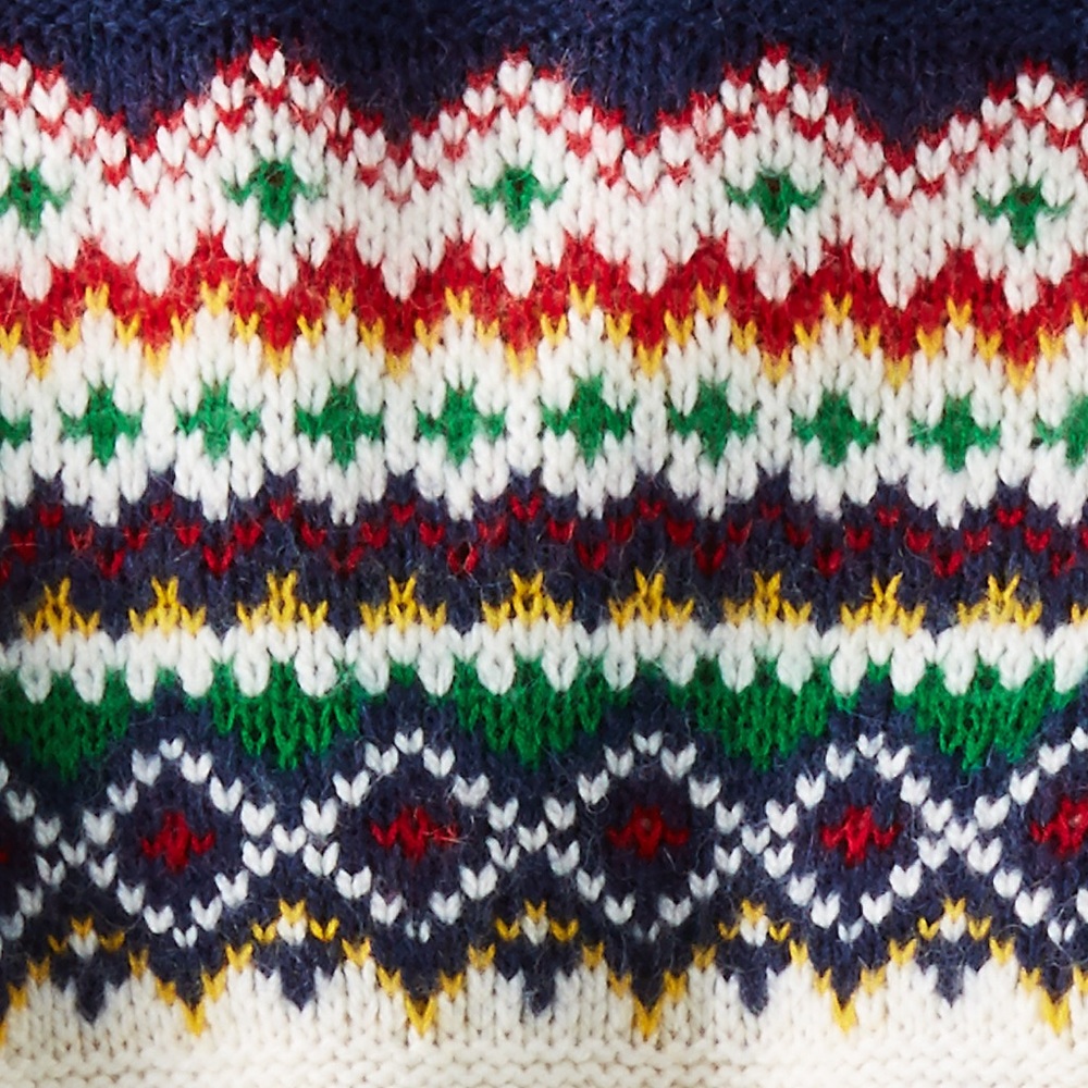 AEO Cardigan Sweater Patterned Pocket Fair Isle - Picture 5 of 6