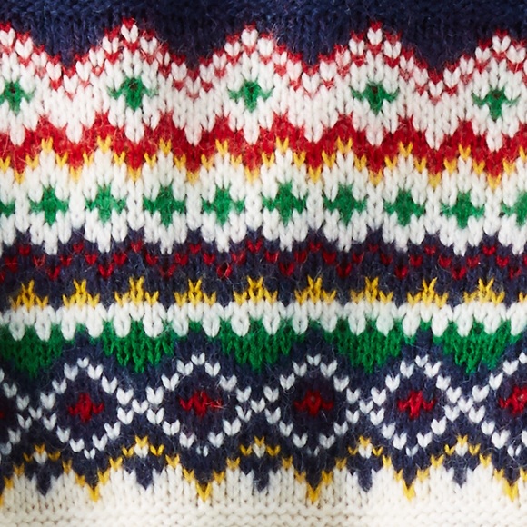 AEO Cardigan Sweater Patterned Pocket Fair Isle - Picture 5 of 6