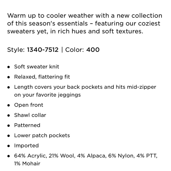 AEO Cardigan Sweater Patterned Pocket Fair Isle - Picture 6 of 6