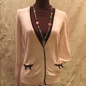 Adorable dusty rose cardigan with bow ties Adorable dusty rose cardigan with bow ties
