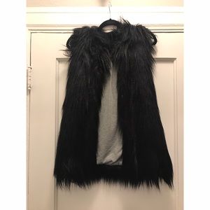 Black Fur Topshop Vest