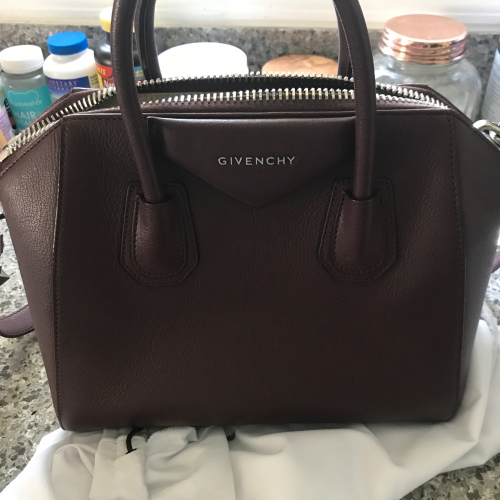 Givenchy Small Antigona Satchel Burgundy