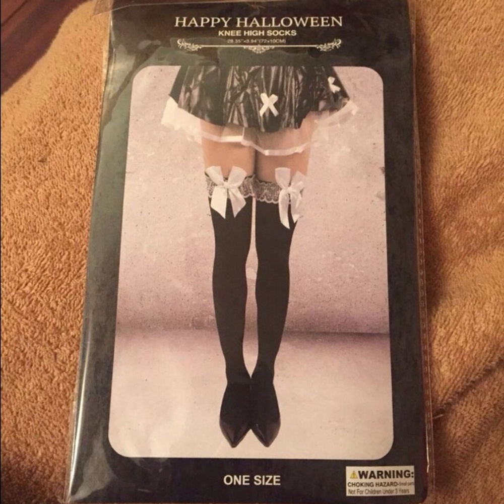 Black knee high socks