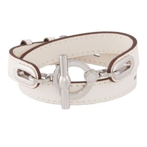 Henri Bendel white leather toggle wrap bracelet Henri Bendel white leather toggle wrap bracelet