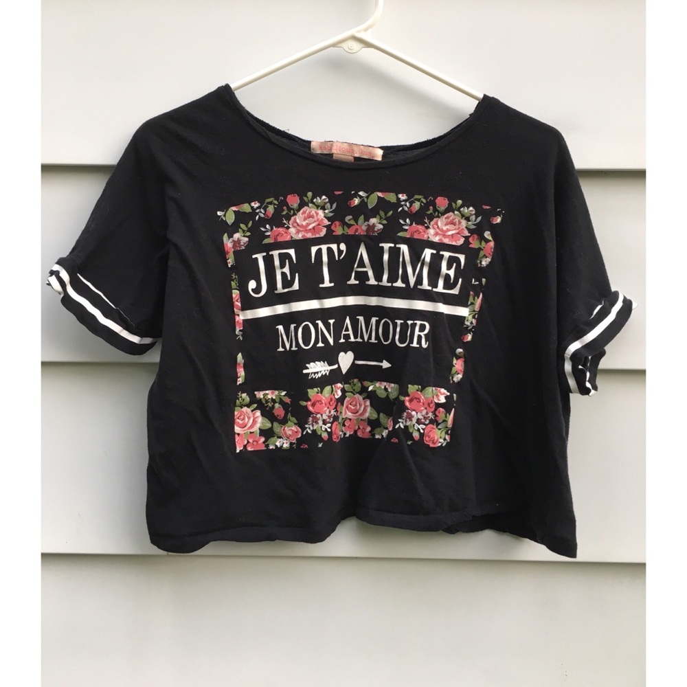 Loose Black Crop Top 🖤