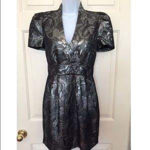 French Connection Silver Brocade Dress French Connection Silver Brocade Dress