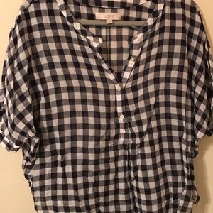 Loft gingham top