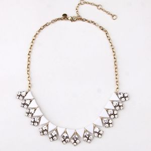 JUST IN J.Crew White Clear Crystal Necklace JUST IN J.Crew White Clear Crystal Necklace