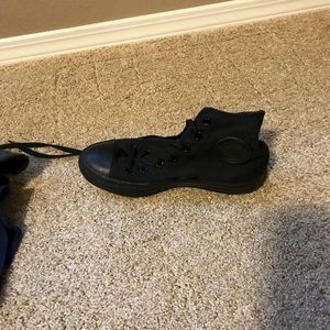 Black high top converse
