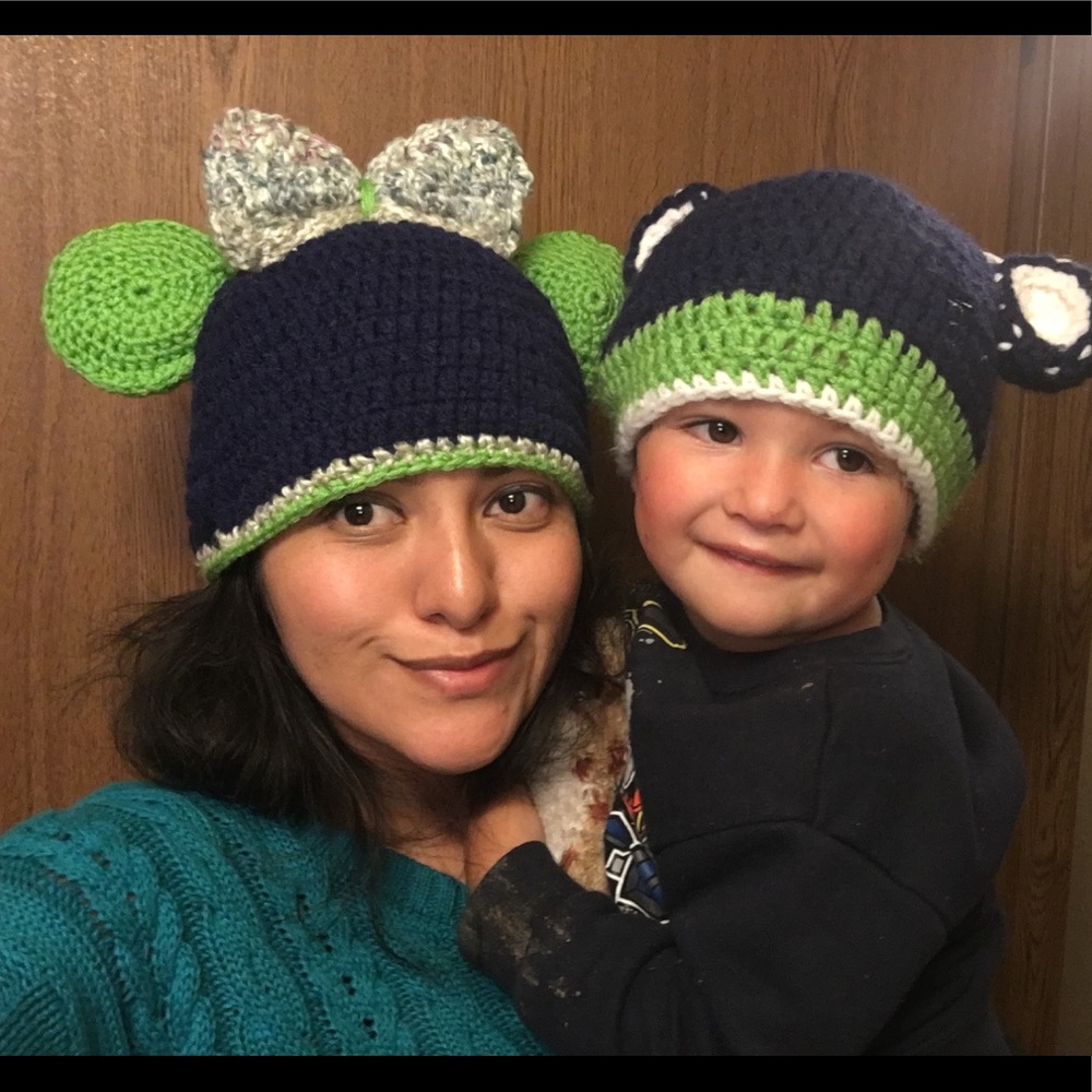 Mommy and baby hats