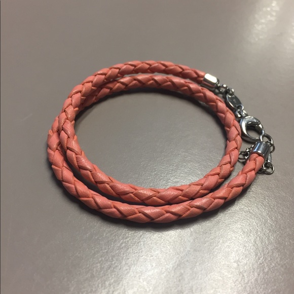 Fossil JF01201 Peach Leather Bracelet - Picture 3 of 5