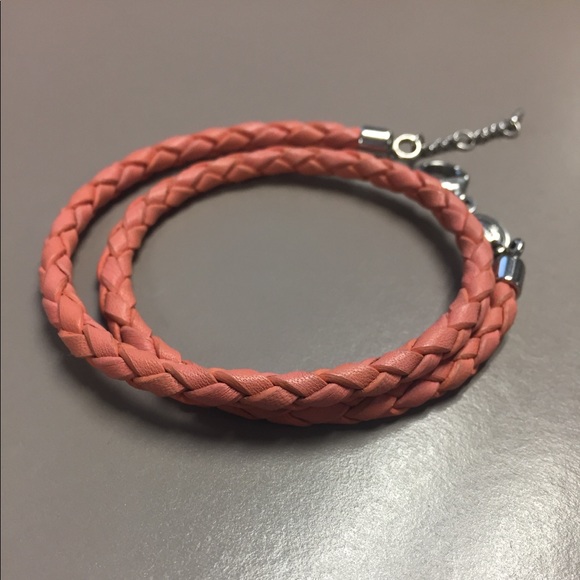 Fossil JF01201 Peach Leather Bracelet - Picture 4 of 5