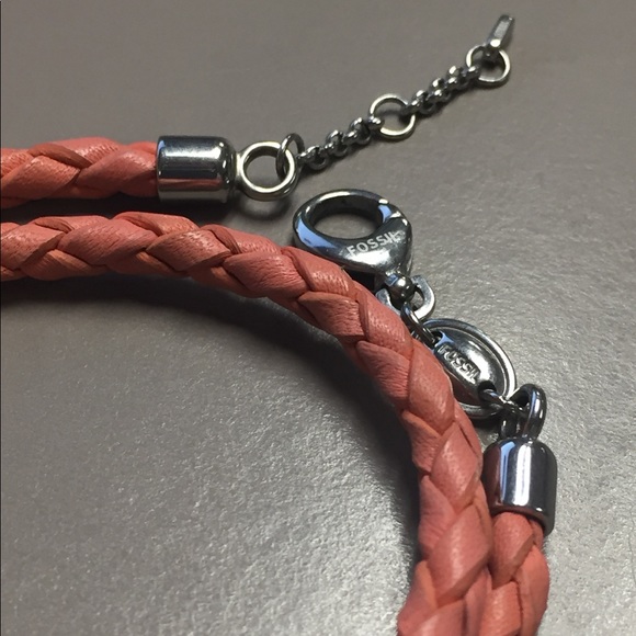 Fossil JF01201 Peach Leather Bracelet - Picture 5 of 5