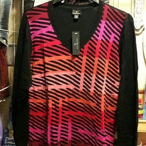 Women Sweater Worthington Black XL tall New