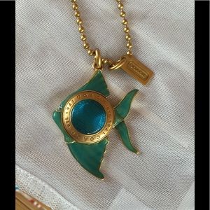 Coach vintage Angelfish pendanton beautiful chain