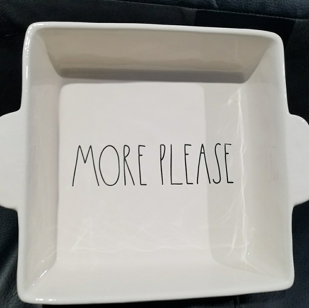 ***SOLD***New Rae Dunn " MORE PLEASE" Dish