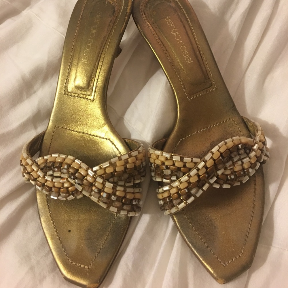 Sergio ROSSi beaded slides