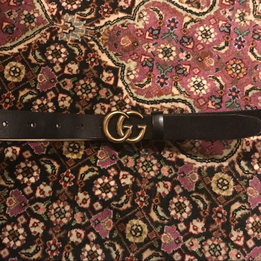 Women's thin Gucci Marmont Belt