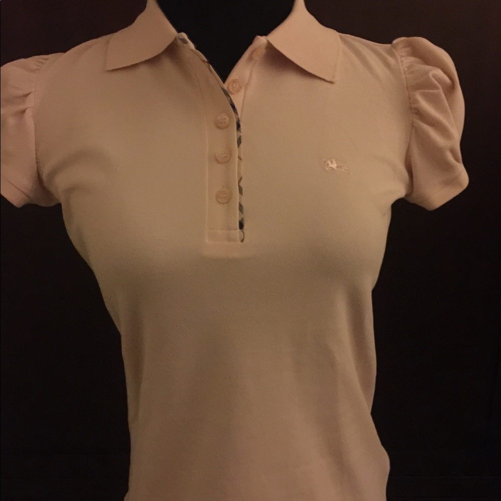 Pink Burberry polo shirt