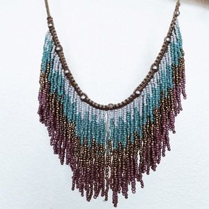 Free People Ombré Fringe Statement Necklace Free People Ombré Fringe Statement Necklace