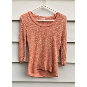 Coral Sweater with Lacy Back 💋