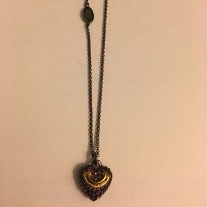 Juicy Couture Purple Pave Heart Necklace Juicy Couture Purple Pave Heart Necklace