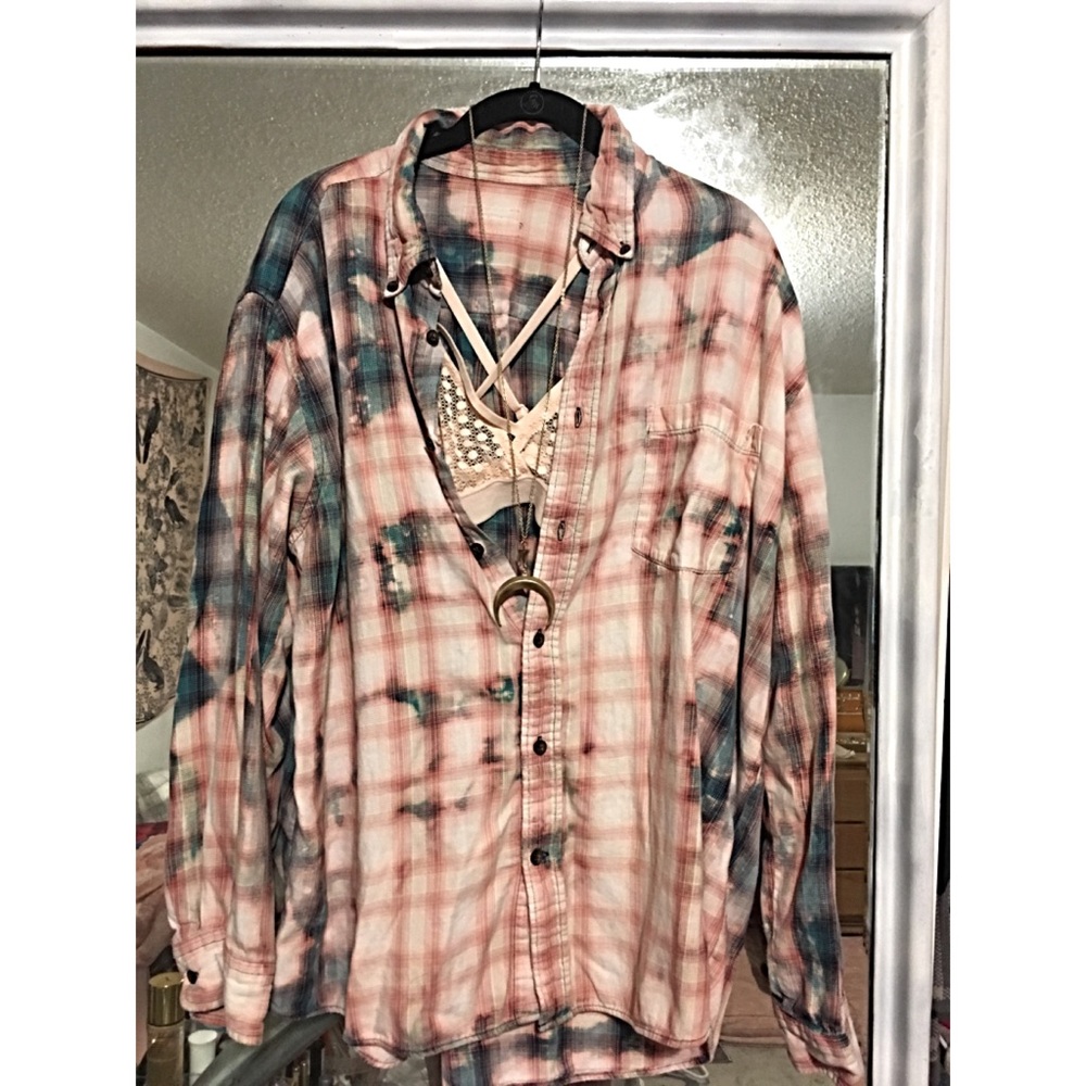 Ombré bleach flannel