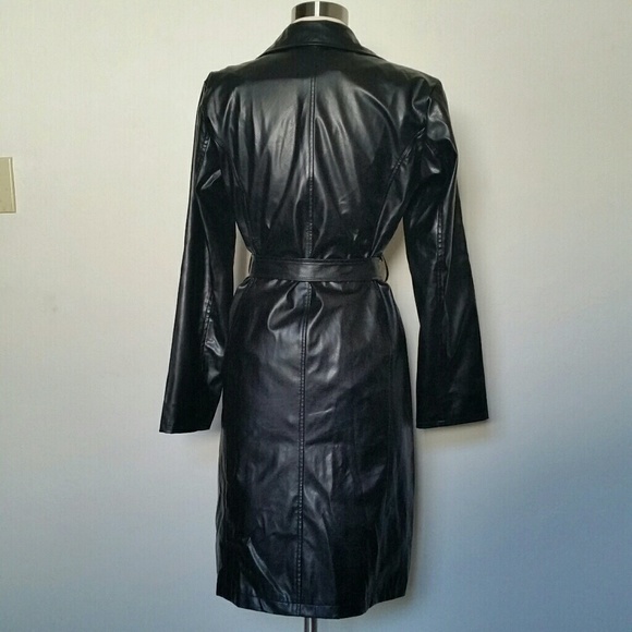 Pleather trench coat - Picture 2 of 3
