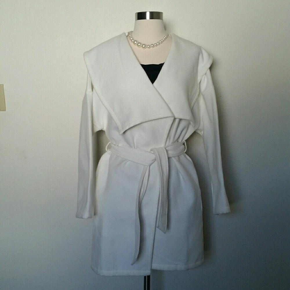 Wide collar fleece coat - Picture 2 of 4