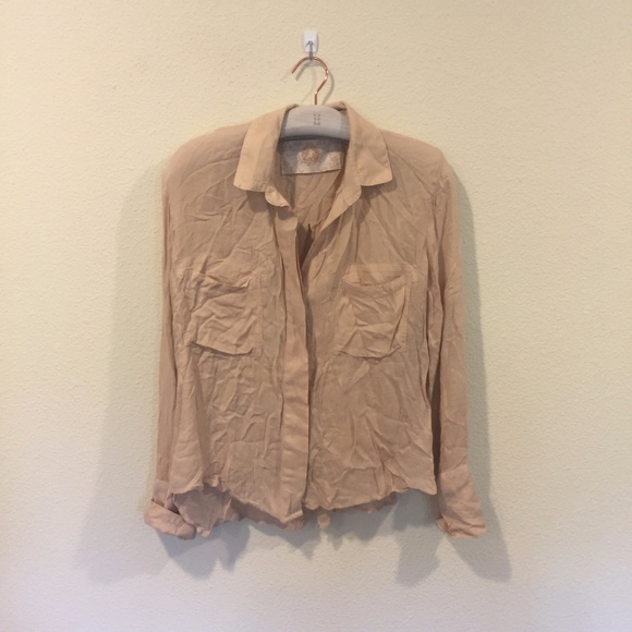 Bella Dahl button down tan shirt - Picture 5 of 7