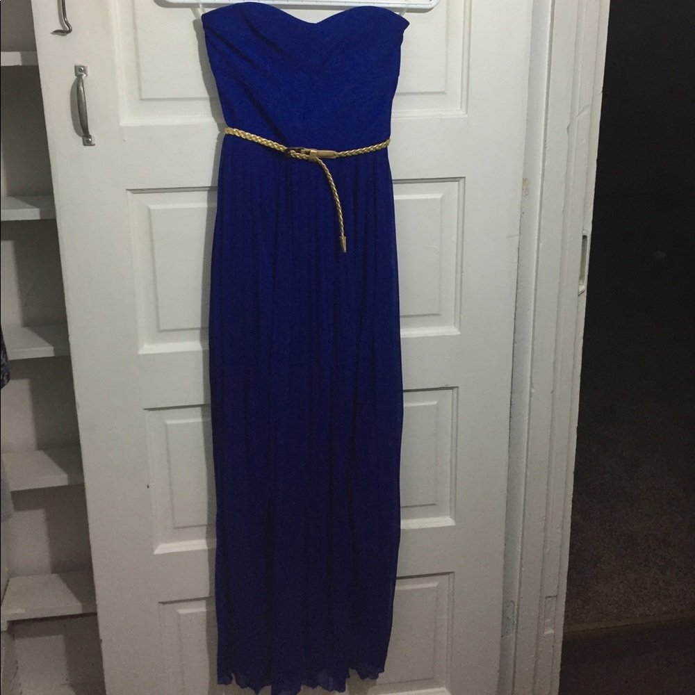 Charlotte Russe blue floor length dress