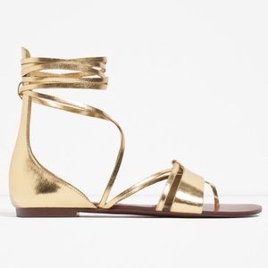 Zara flat lace-up sandals Zara flat lace-up sandals