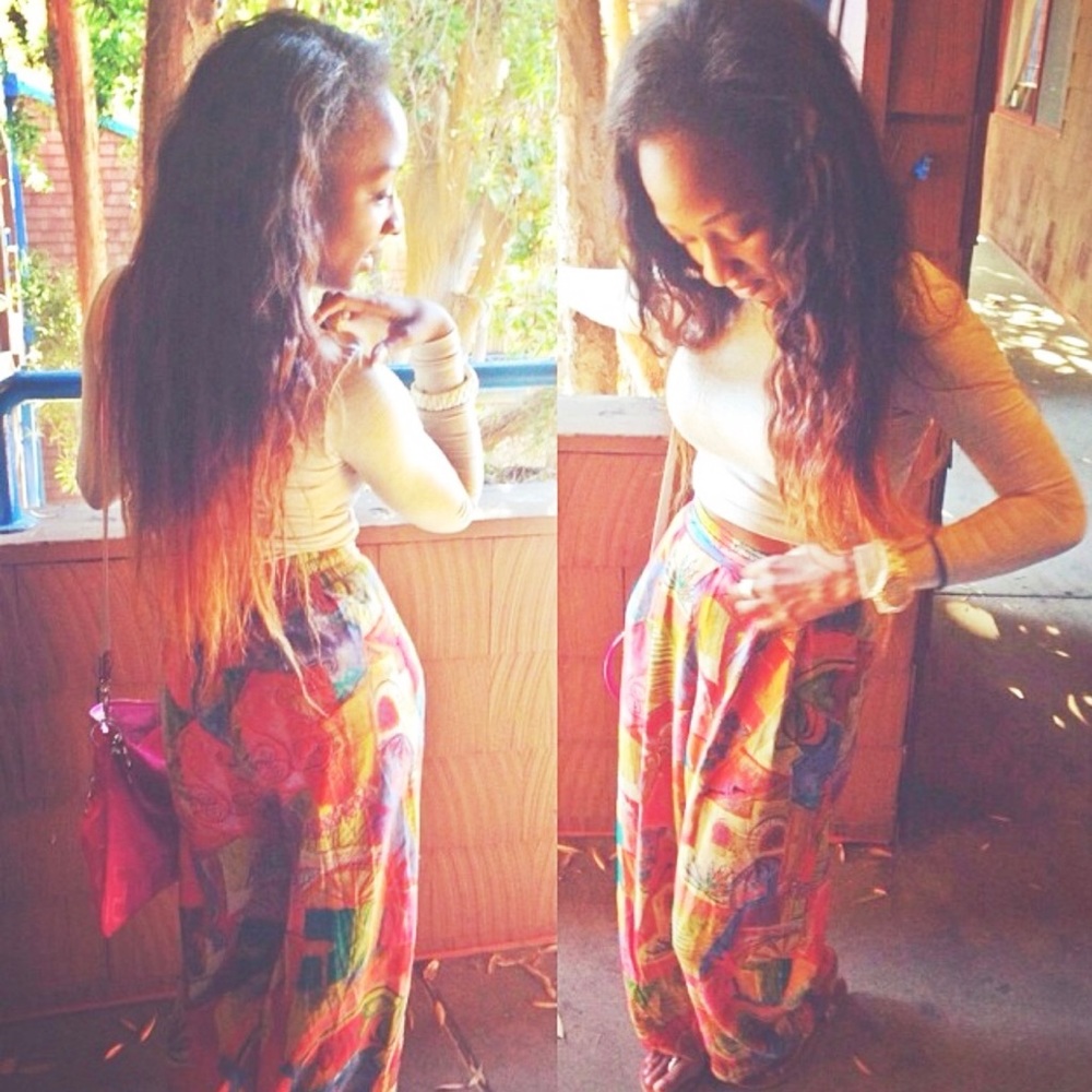 High Waisted Bohemian Pants Colorful Eccentric