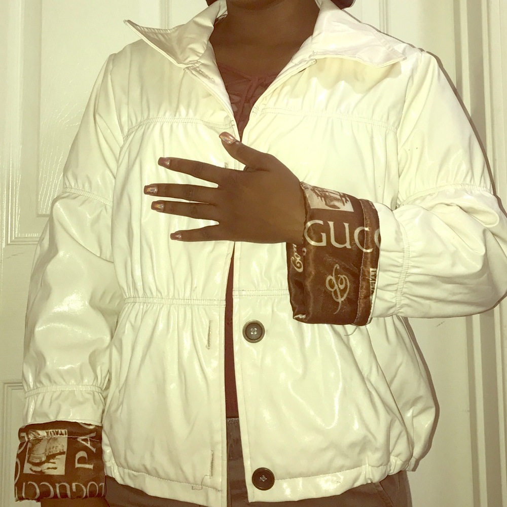 White Rain Jacket Brown Interior