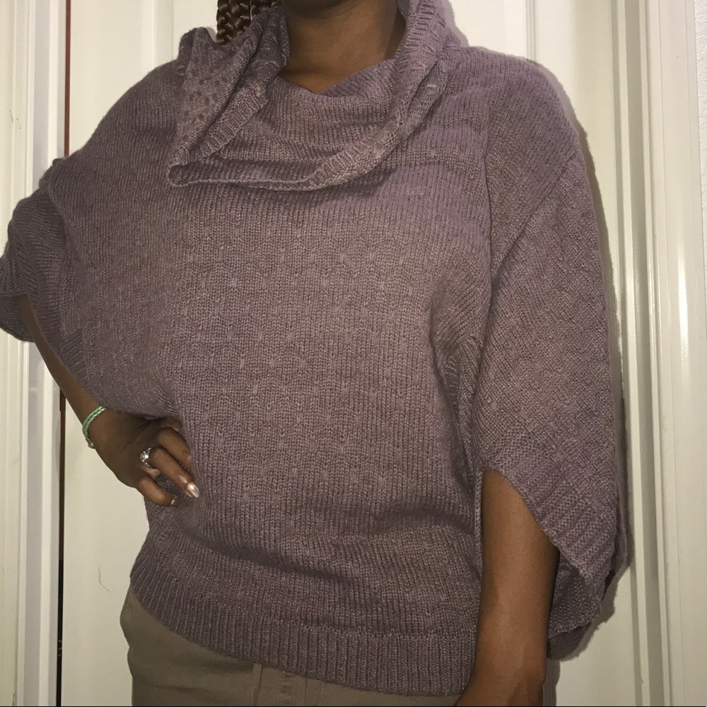 The Limited Purple Cowlneck Sweater