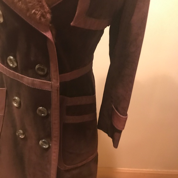 "Pimps Up Fur Down" Suede and Faux Fur Trench - Picture 4 of 8