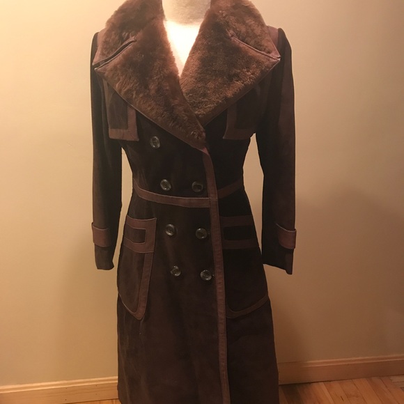 "Pimps Up Fur Down" Suede and Faux Fur Trench - Picture 5 of 8