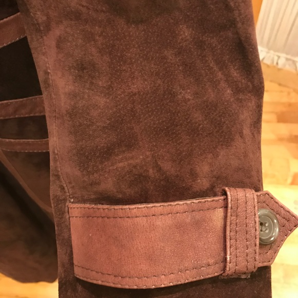 "Pimps Up Fur Down" Suede and Faux Fur Trench - Picture 6 of 8