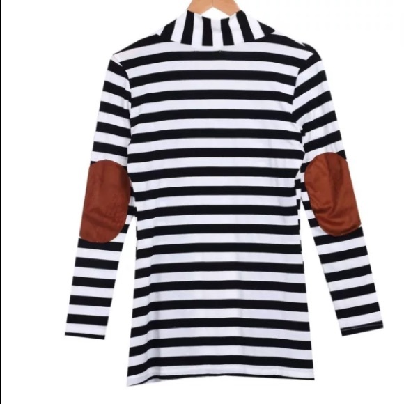 Elbow patch striped cardigan - Picture 5 of 5