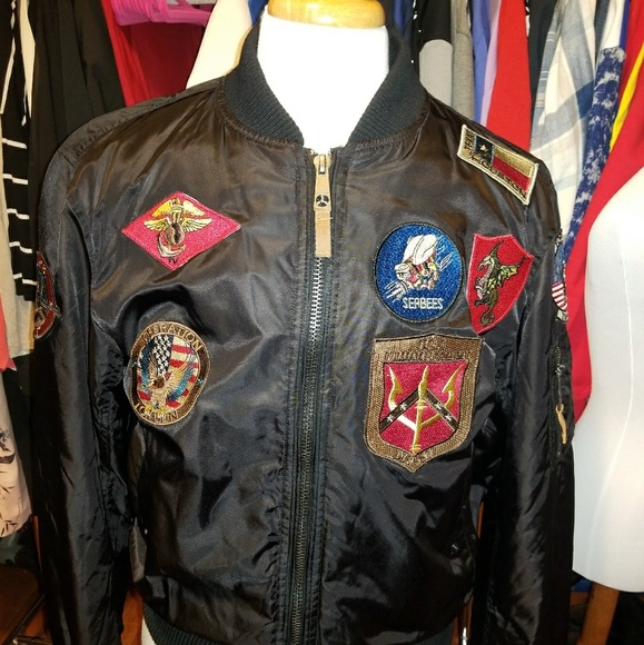 Other - TOP GUN NEW YORK PATCHWORK BOMBER JACKET